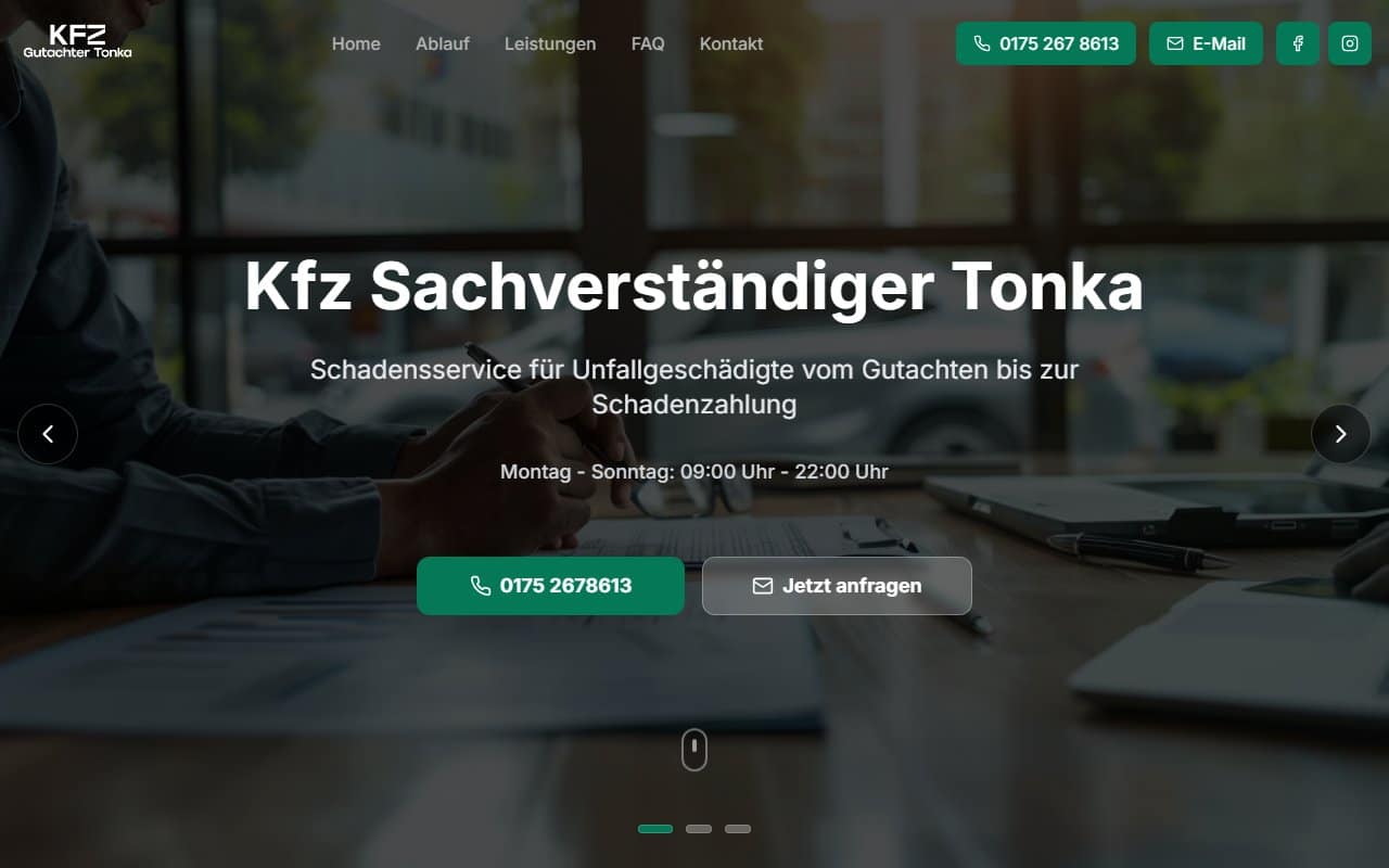 KFZ Gutachter Tonka – Desktop Vorschau